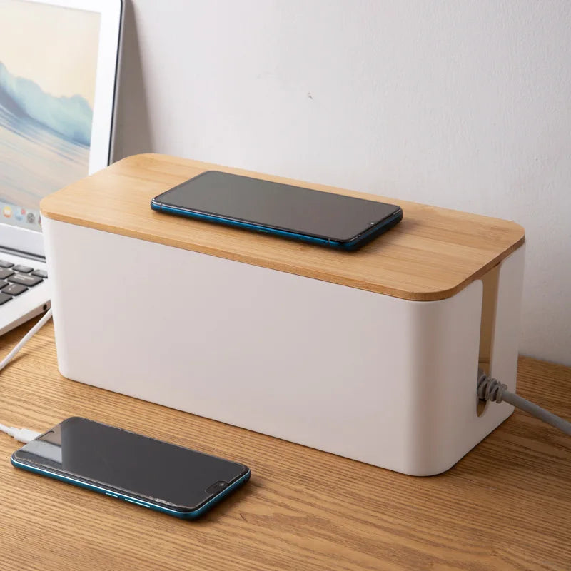 Lunara™ | Wooden Cable & Power Box Organizer