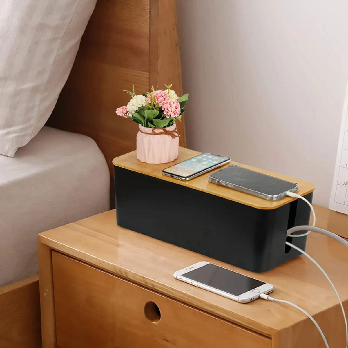 Lunara™ | Wooden Cable & Power Box Organizer