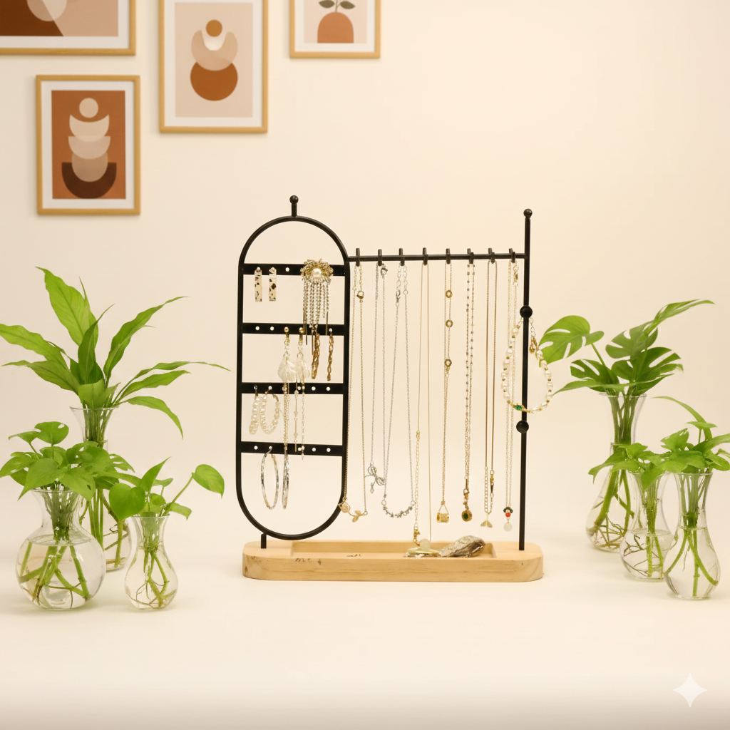 Aurielle™ | Solid Wood Jewelry Organizer Stand