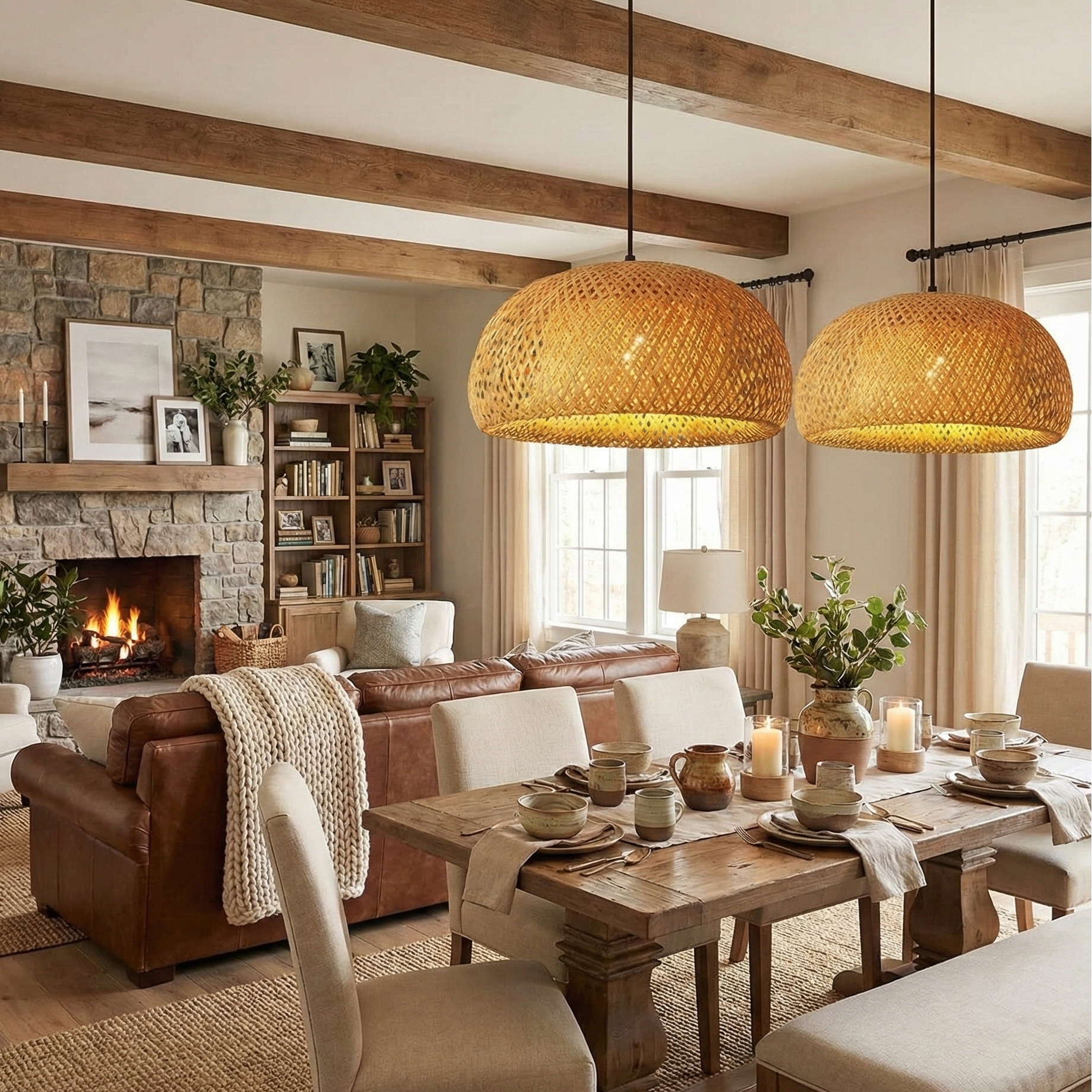 Bamboo Aura™ Pendant Light